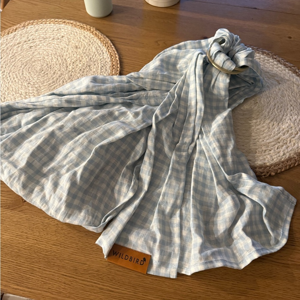 WildBird Blue Gingham Ring Sling